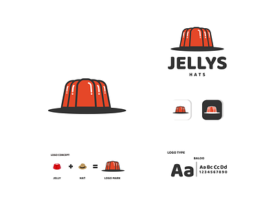 jelly and hat app branding design hat icon illustration jelly logo typography ui ux vector