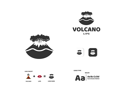 volcano and lips