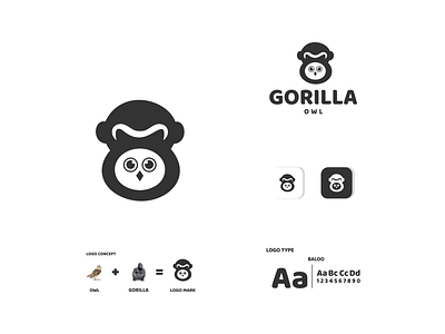 gorilla and owl bird