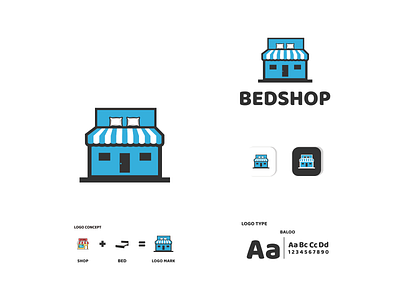 bed and shop app bed branding design icon illustration logo shop typography ui ux vector