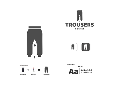 trousers and rockets app astronout branding design fashion icon illustration logo rocket trousers typography ui ux vector