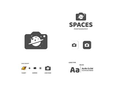 spaces and camera app branding camera design icon illustration logo photography planet space typography ui ux vector