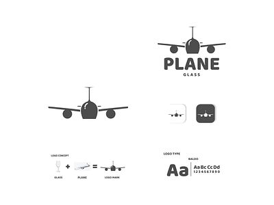 plane glass airport app branding design glass icon illustration logo plane travel typography ui ux vector