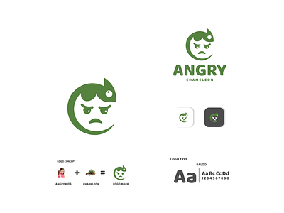 chameleon and angry kids angry animal app branding chameleon design icon illustration kids logo typography ui ux vector