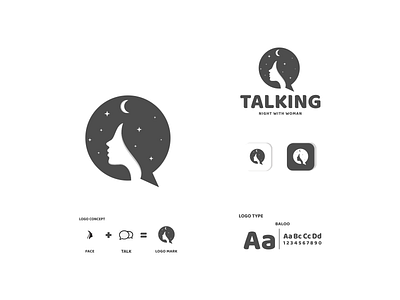 talking with woman app branding chat design icon illustration logo talking typography ui ux vector woman