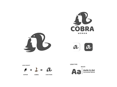 cobra with woman animal app branding cobra design hair icon illustration logo typography ui ux vector woman