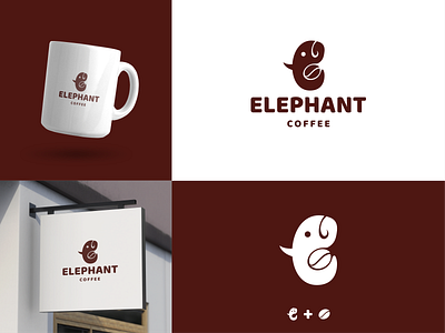 elephant and  coffee bean