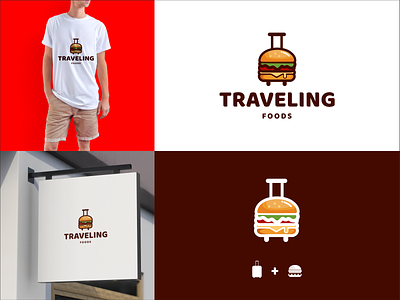 BAGS and BURGERS app bags branding burger design food icon illustration logo traveling typography ui ux vector