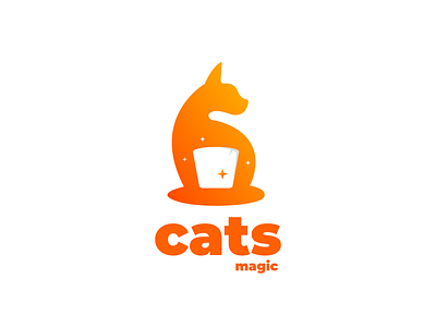 CAT AND MAGIC app branding design graphic design icon illustration logo typography ui vector
