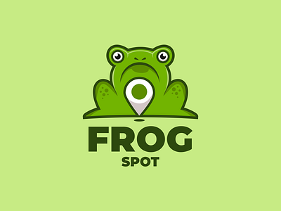 FROG AND LOCATION app branding design dual meaning graphic design icon illustration logo typography ui vector