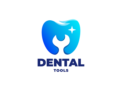 Dental And Tools app branding dental design dual meaning graphic design icon illustration logo tools typography ui vector