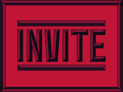 1 Invite for YOU! ai invitation invite photoshop red sullivan typography