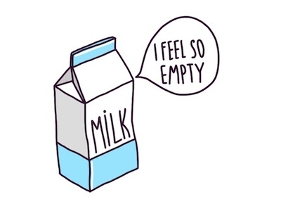 feeling empty humor milk