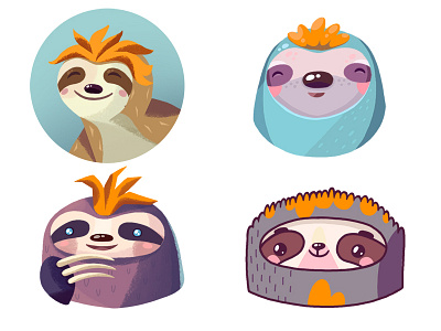 Mascot Sloth sketches