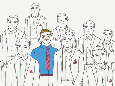 Good look difference editorial illustration look men