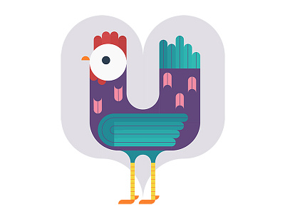 Flat chicken chicken flat illustration vector