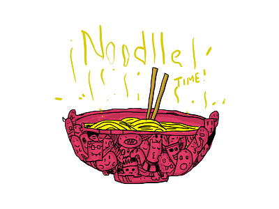 Noodle on Doodle - design art design doodle drawing food illustration photoshop