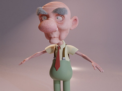 3D old man