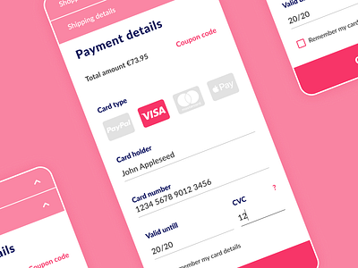 Daily UI Challenge #2 — Credit Card Checkout