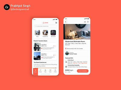 Airbnb app redesign