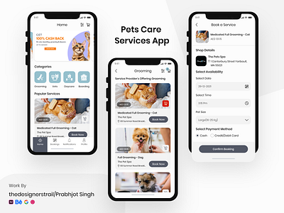 Pets Care Services App android app appexploration concept design design ios app pets app pets services petsapp petsservicesapp ui ux