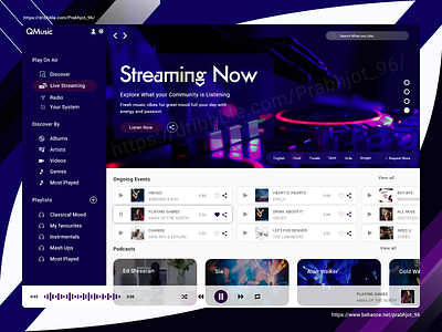 Music Streaming Web App