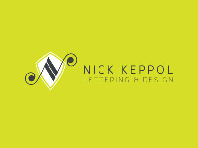 N lettering logo nkeppol studies typography