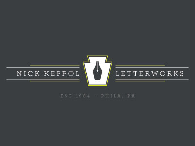 1984 design icon keystone lettering logo nkeppol symbol