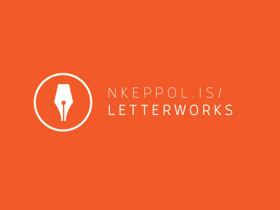Icon lockup fountain pen icon lettering logo nkeppol typography