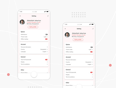 Setting UI_Daily UI 07 preference profile settings uiux