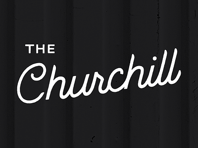 The Churchill identity lettering logo type wordmark