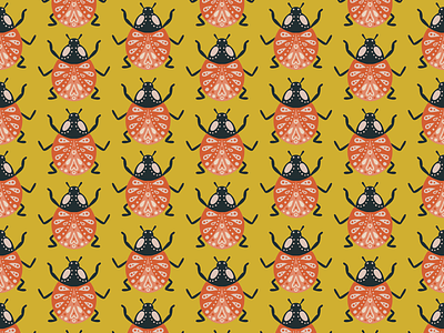 Ladybug fabric designs fabric patterns insect pattern ladybug pattern nature pattern organic patterns procreate pattern seamless bug patterns seamless designs seamless pattern wallpaper bacground