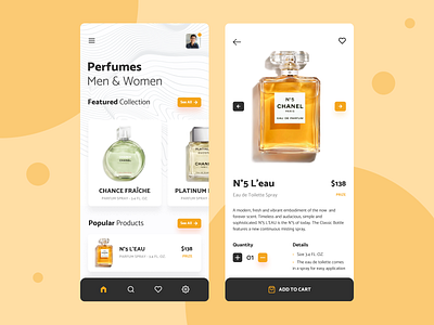 Perfumes shop. figma design ios app ios app design perfume ecommerce app design