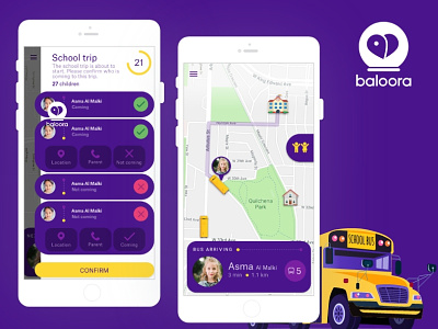 Baloora- School Bus Tracking App mobile app mobile application mobile appplication development school app tracking app