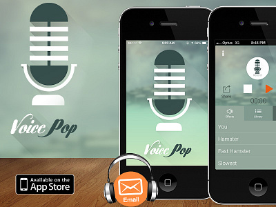 Voice Pop iphone6 ui ux voice pop app