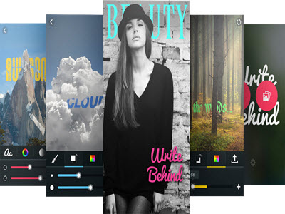 Write Behind photo editor app typography app write behind app