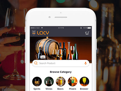 Lacy- Alcohol Delivery App android ios mobile app ondemand delivery app