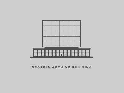 Georgia Archive Building architecture atlanta city illustration illustrations minimalist peachtree simple