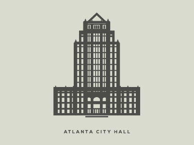 Atlanta City Hall architecture atlanta city illustration illustrations minimalist peachtree simple