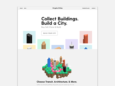 Crypto Cities - Collect Buildings. Build a City. architecture building buy city coinbase crypto crypto cities crypto kitties ethereum game illustration sell crypto