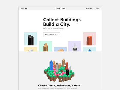 Crypto Cities - Collect Buildings. Build a City.