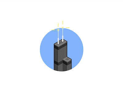 Sear's Tower - Chicago building chicago ethereum game illo illustration sears tower simple city willis tower