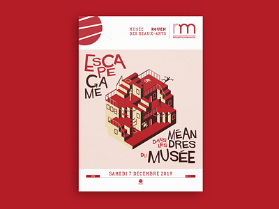 Escape Game design escape game flat illustration isometry museum vector