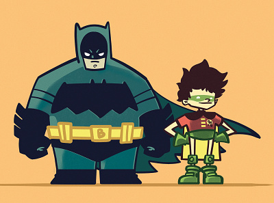 Batman & Robin batman comics dccomics design illustration robin