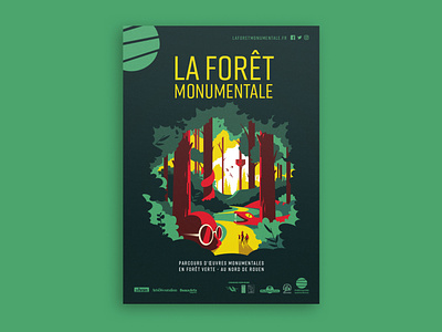 Forêt Monumentale art design event forest illustration nature poster poster design