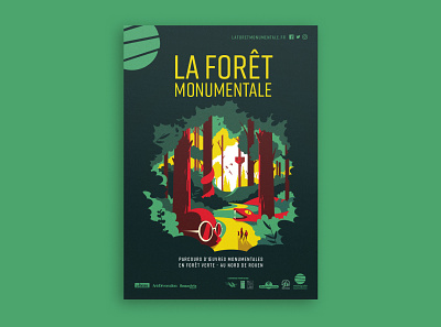Forêt Monumentale art design event forest illustration nature poster poster design
