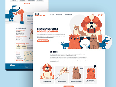 Dog Education design dog illustration web design webdesign website website design