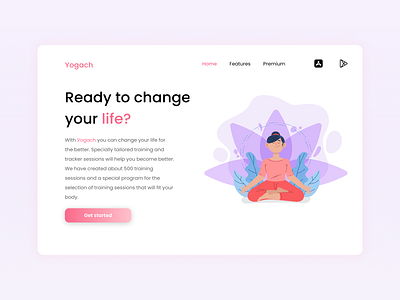 Yoga DailyUi 3 daily ui dailyui ui webdesign website website design yoga