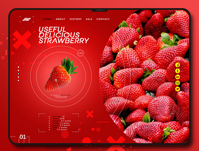 Strawberry art branding illustraion illustration logo photoshop typography uidesign ux uxdesign