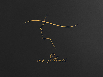ms.Silence - Logo for Business Card Template beauty business card business style elegant female feminine gold logo luxurious minimal rich woman